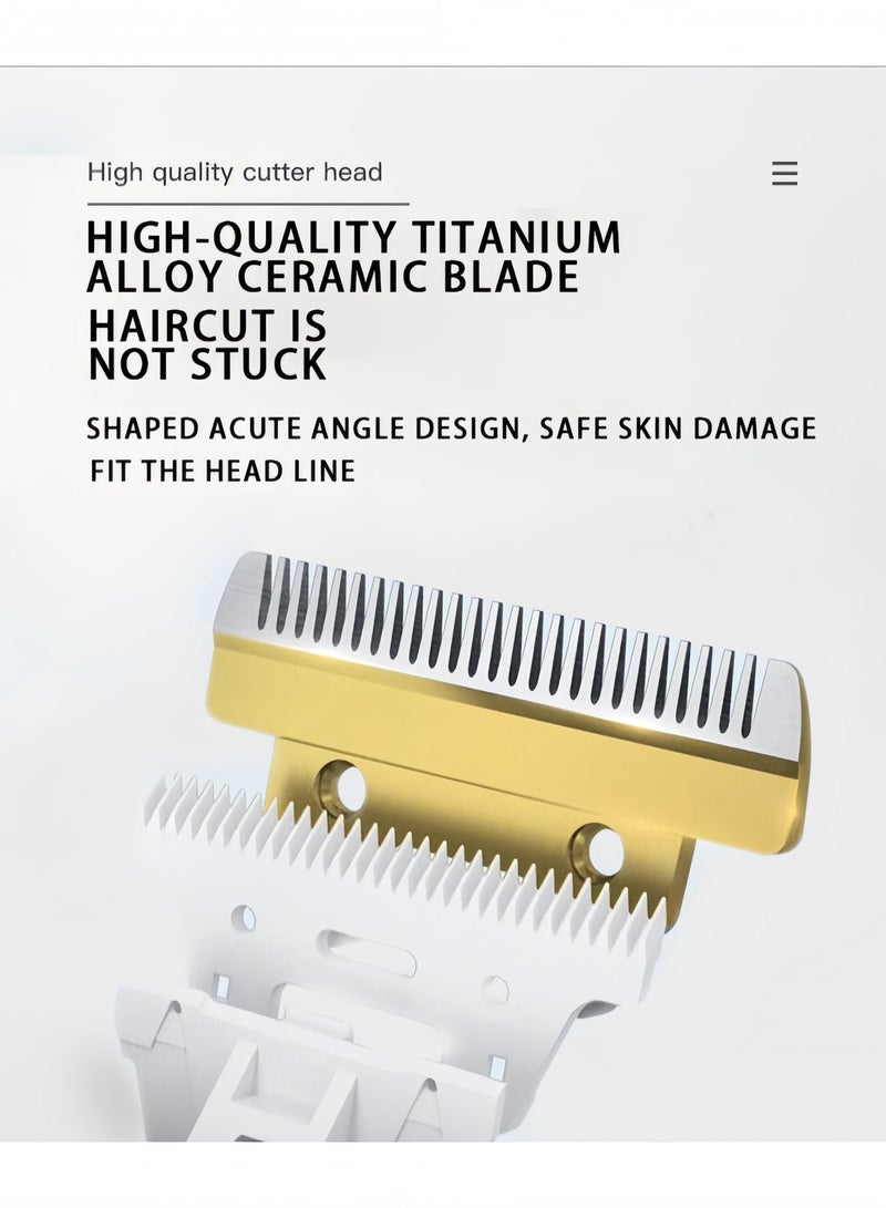 ​  مقص كهربائي متخصص للحيوانات الأليفة بـ 5 سرعات - شفرة قابلة للفك والغسيل، من سبائك التيتانيوم والسيراميك، قابل للتعديل 0.8-2.0 ملم للكلاب والقطط - Image 3